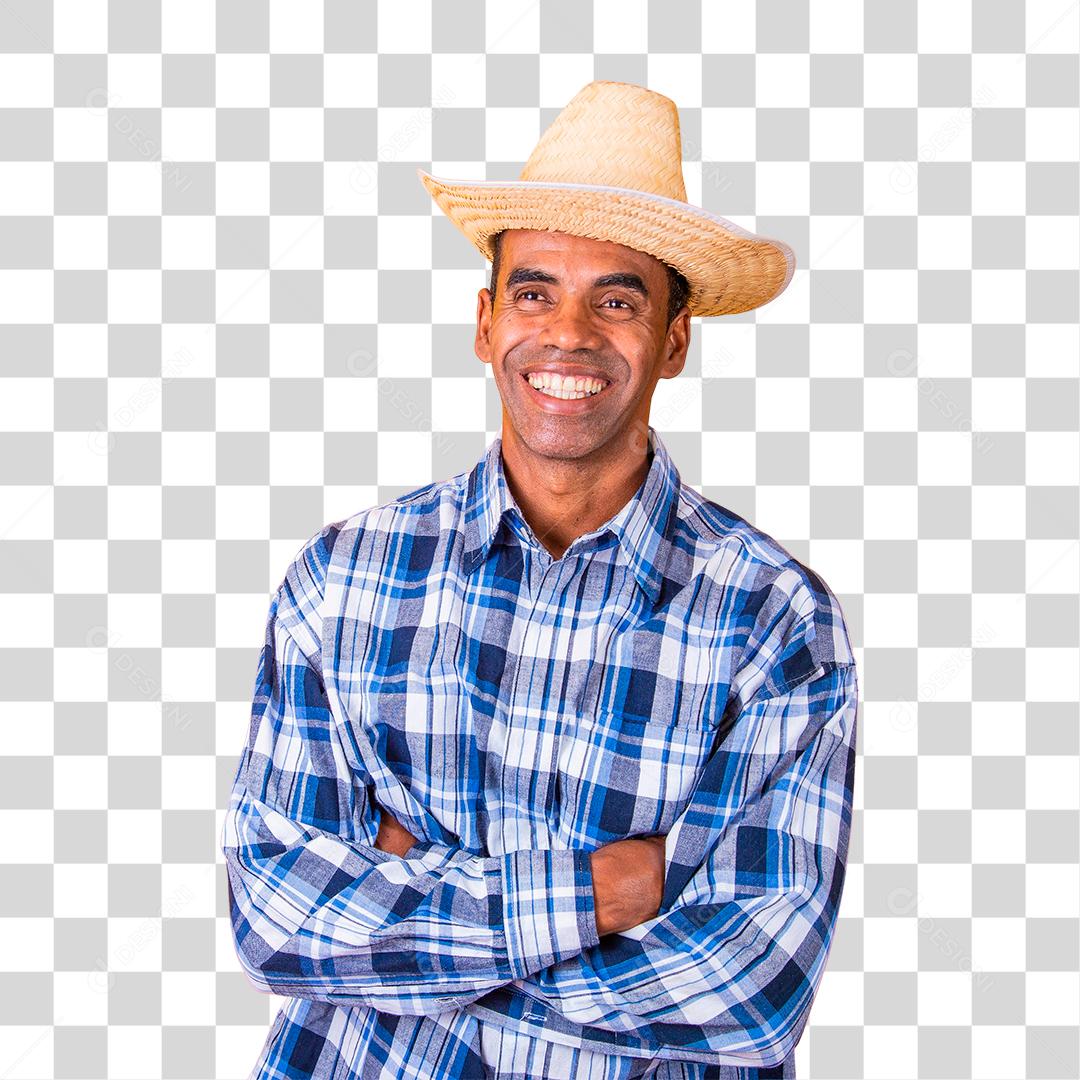 Brazilian man wearing typical clothes for the Festa Junina