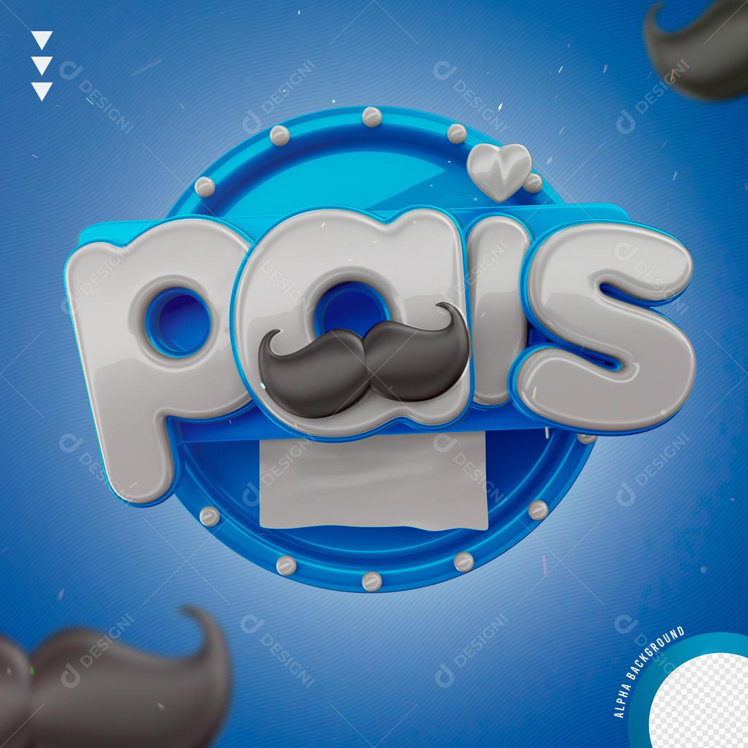 Selo 3D Para Composição Dia Dos Paios Data Comemorativa PNG Transparente