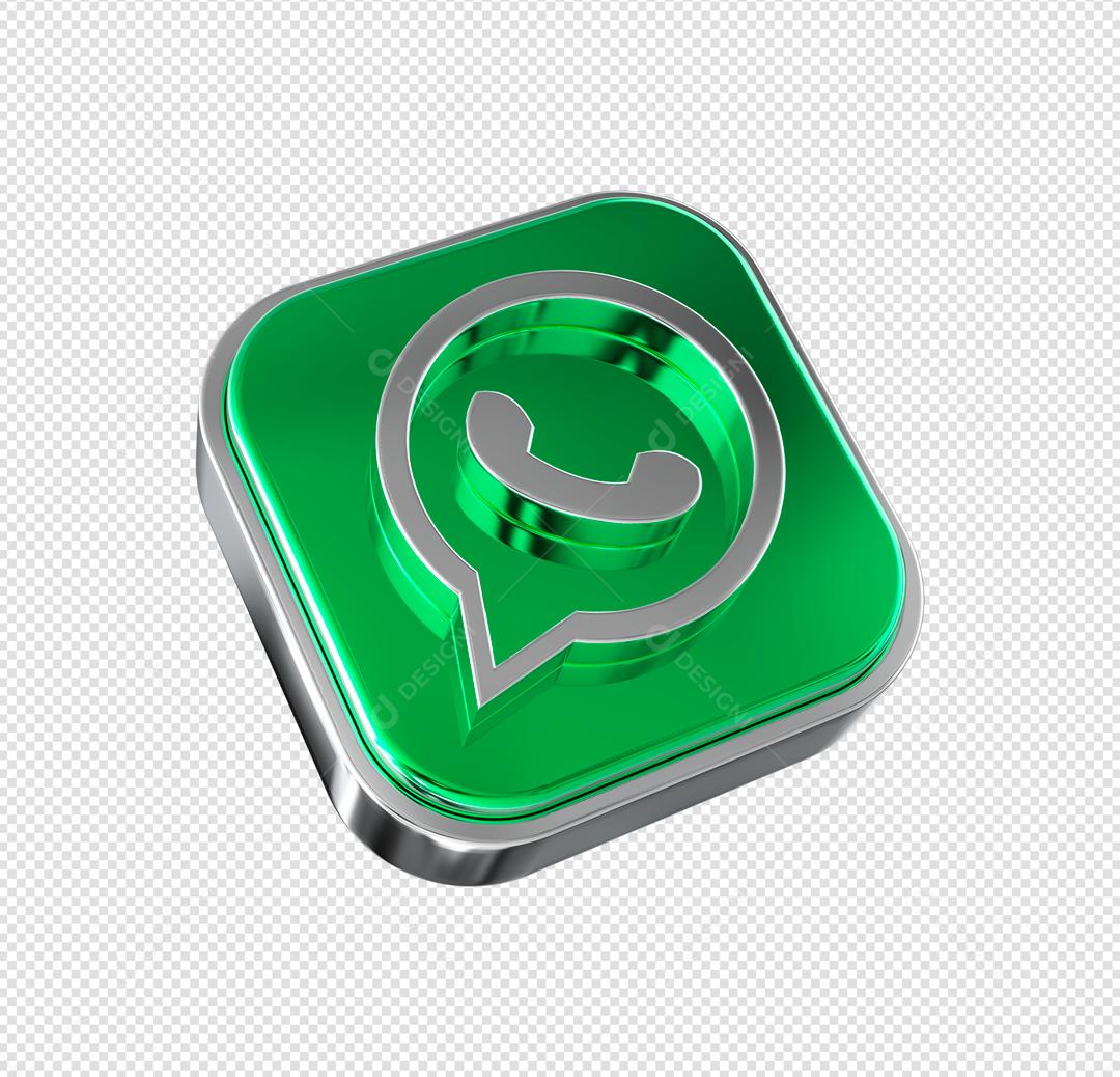 Whatsapp Verde Elemento 3D Para Composição PSD