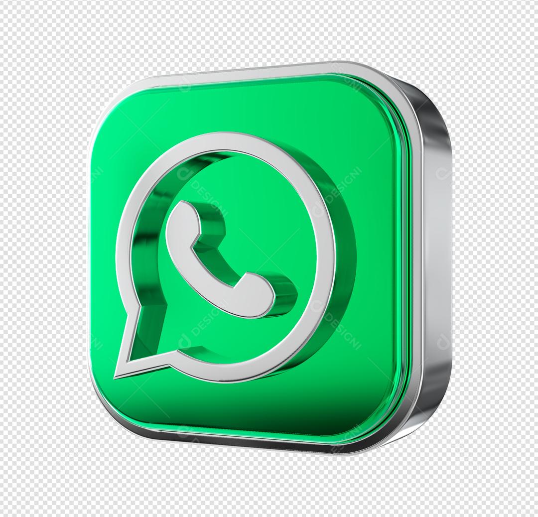 Elemento 3D Whatsapp Para Composição PSD