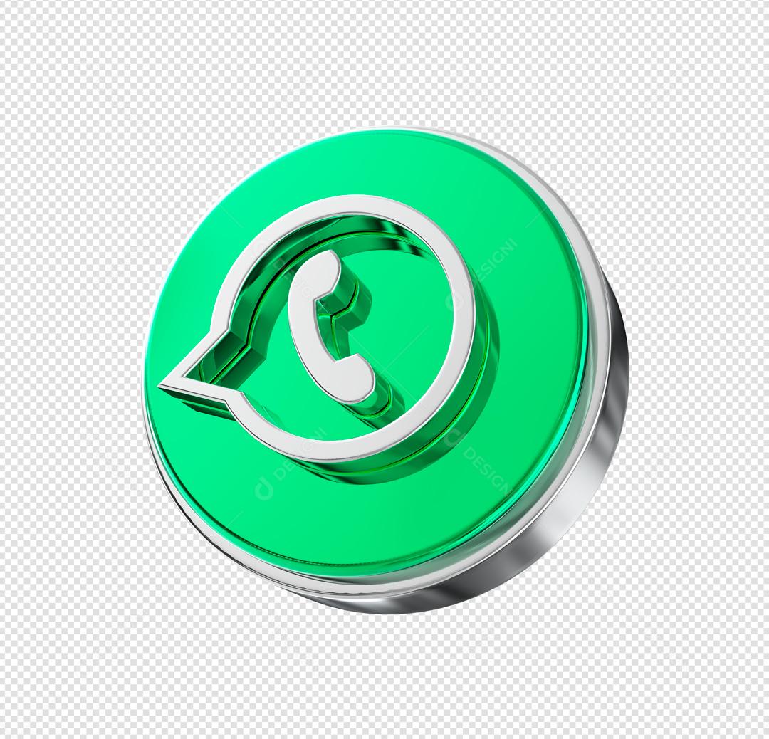 Ícone 3D Whatsapp Para Composição PSD