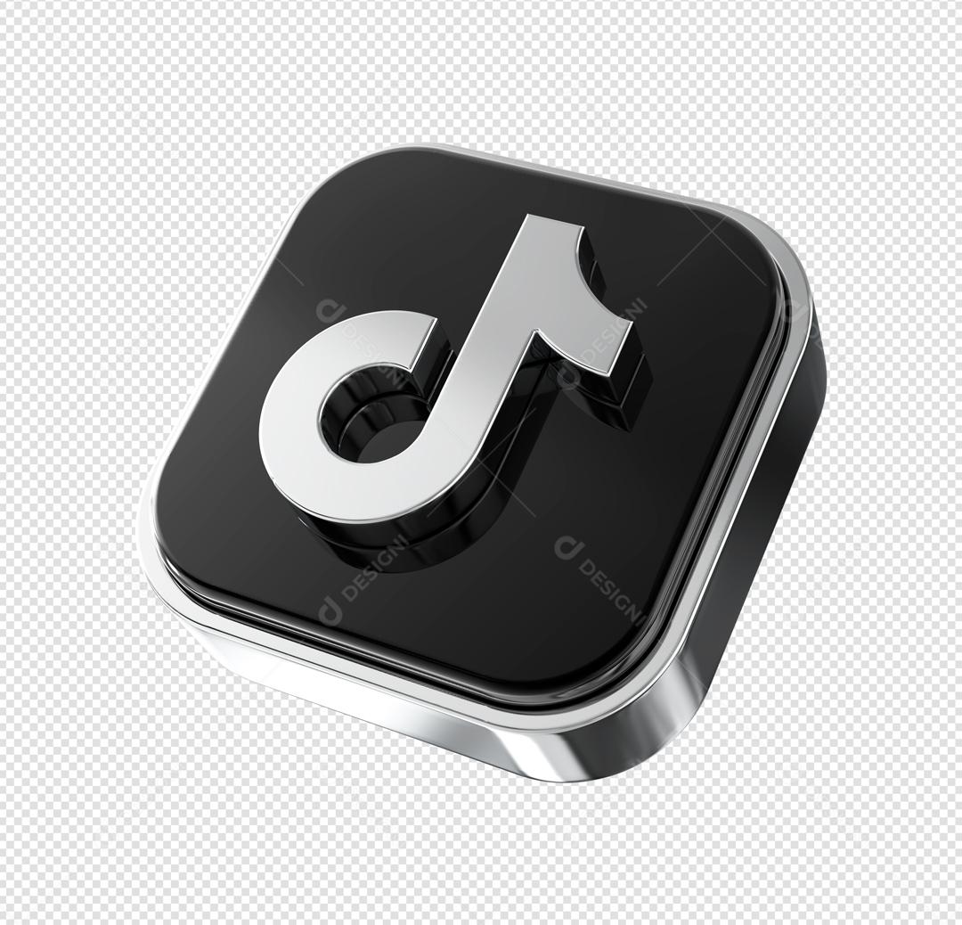 Tiktok Elemento 3D Para Composição PSD
