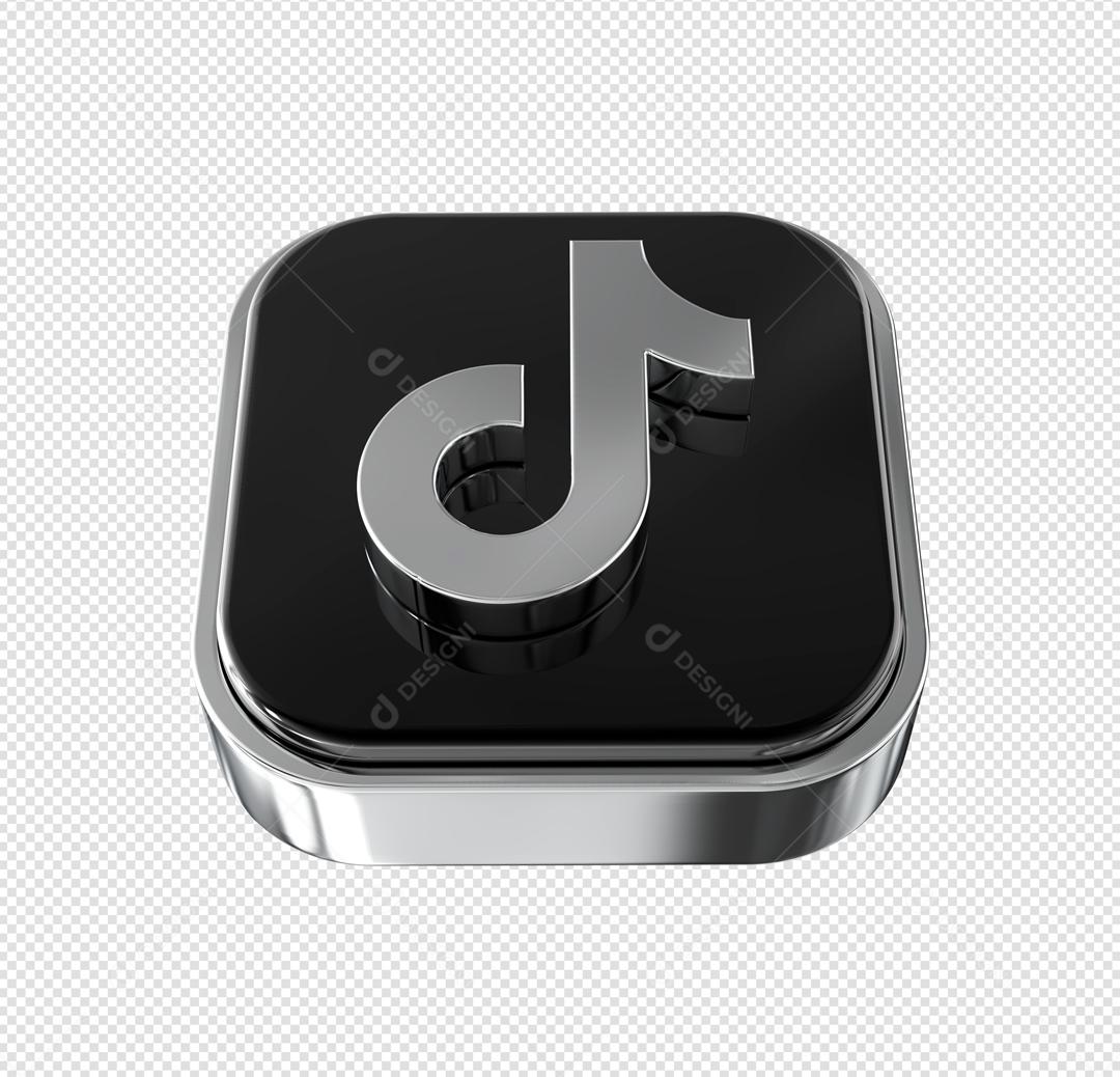 Elemento 3D Tiktok Para Composição PSD