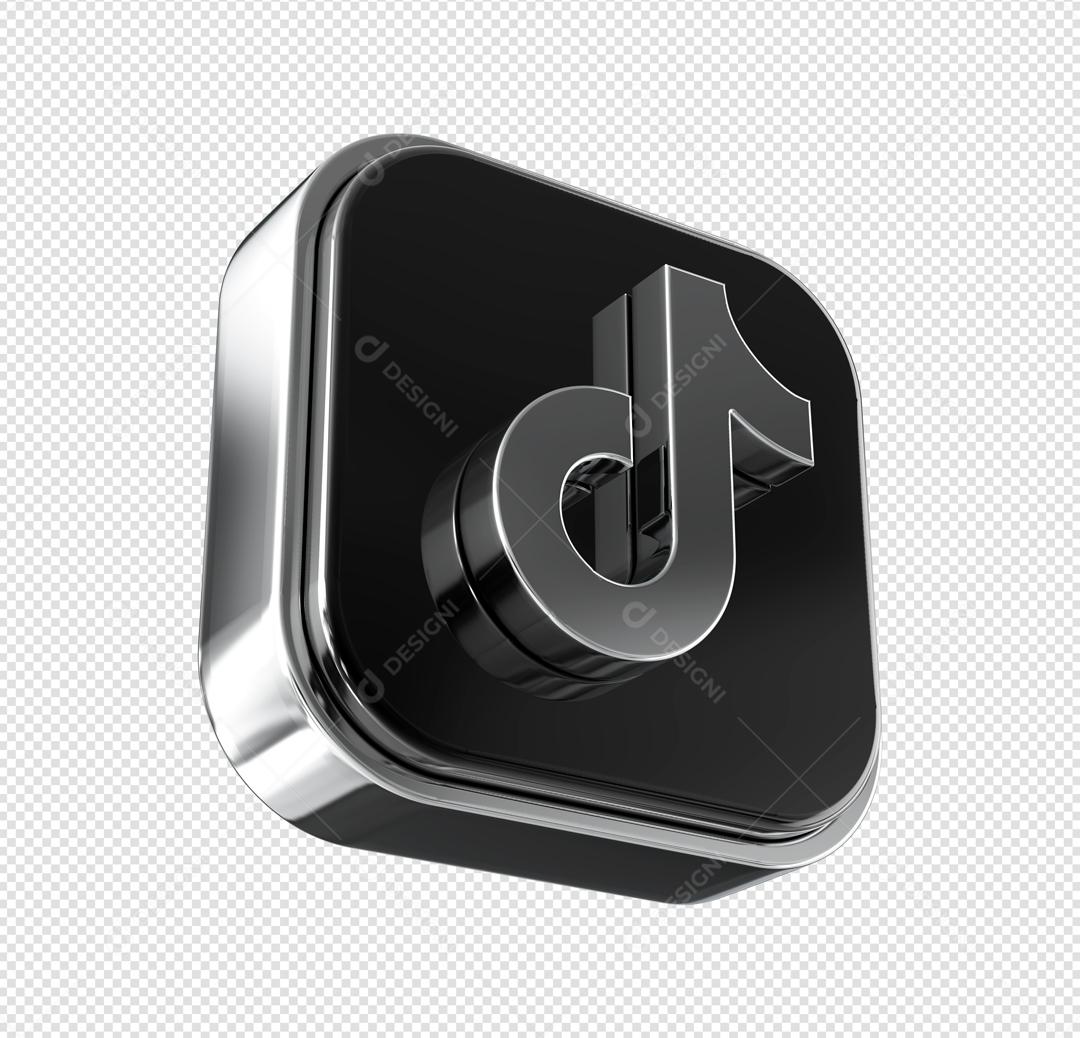 Tiktok Elemento 3D Para Composição PSD