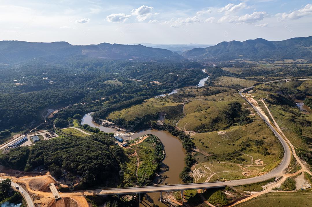 Aérea do Rio Paraopeba, Brumadinho, Minas Gerais, Brasil.