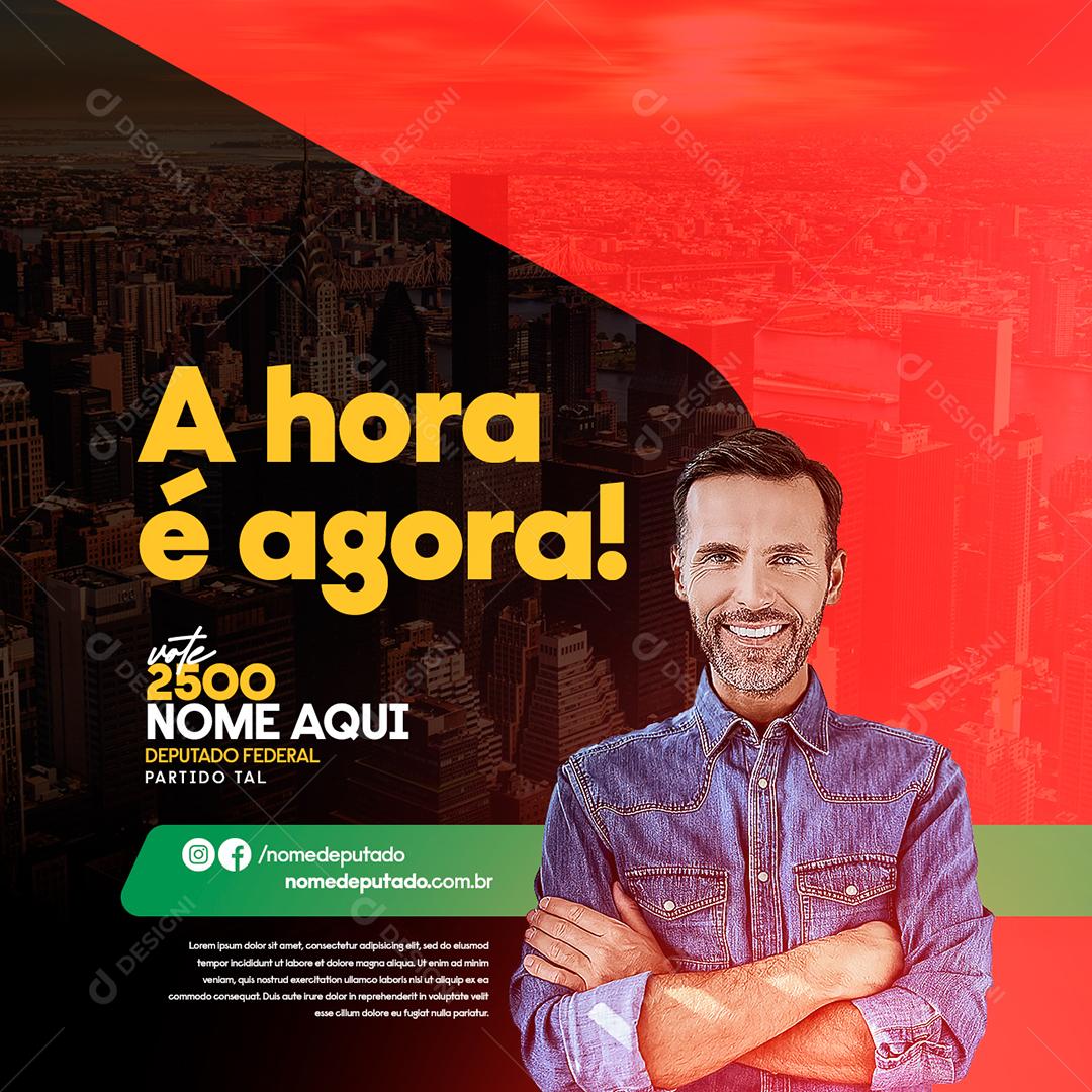 Social Media A hora é Agora Política PSD Editável