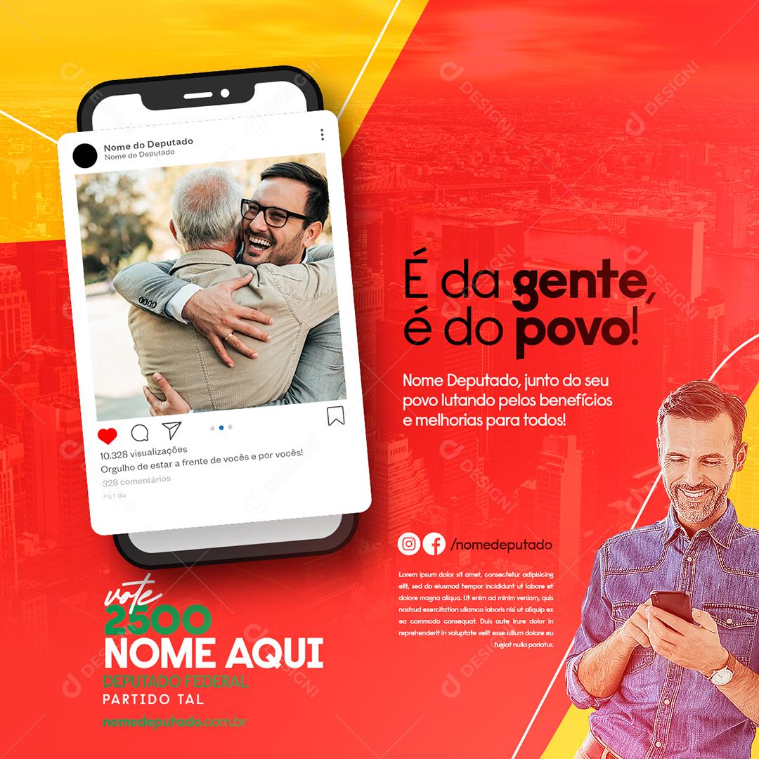Social Media É da Gente é do Povo Dia Política PSD Editável
