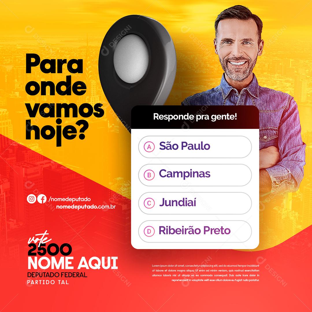 Social Media Para onde Vamos Hoje Política PSD Editável