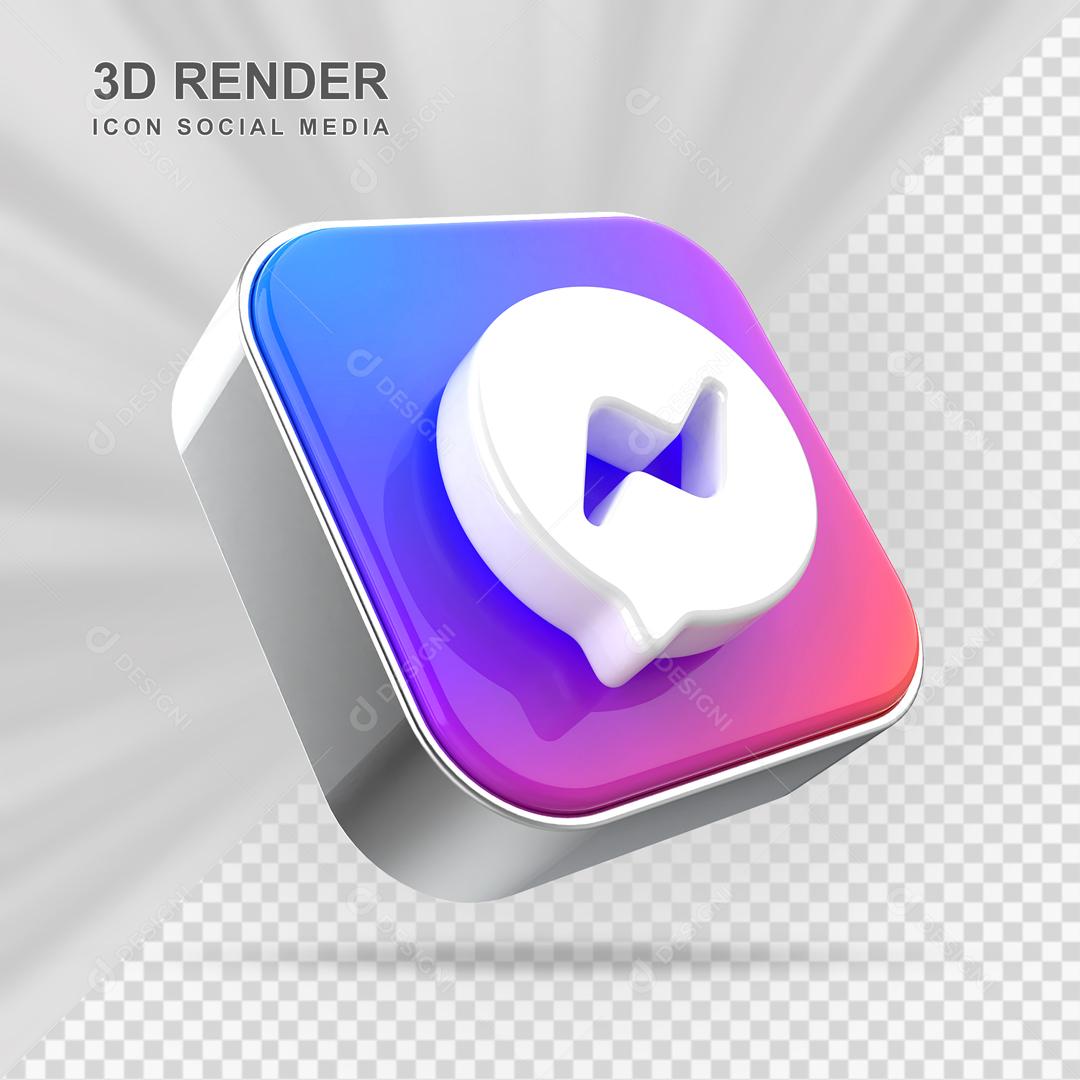 Messenger Elemento 3D Para Composição PSD