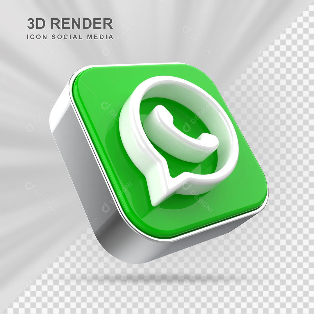Elemento 3D Whatsapp Para Composição PSD
