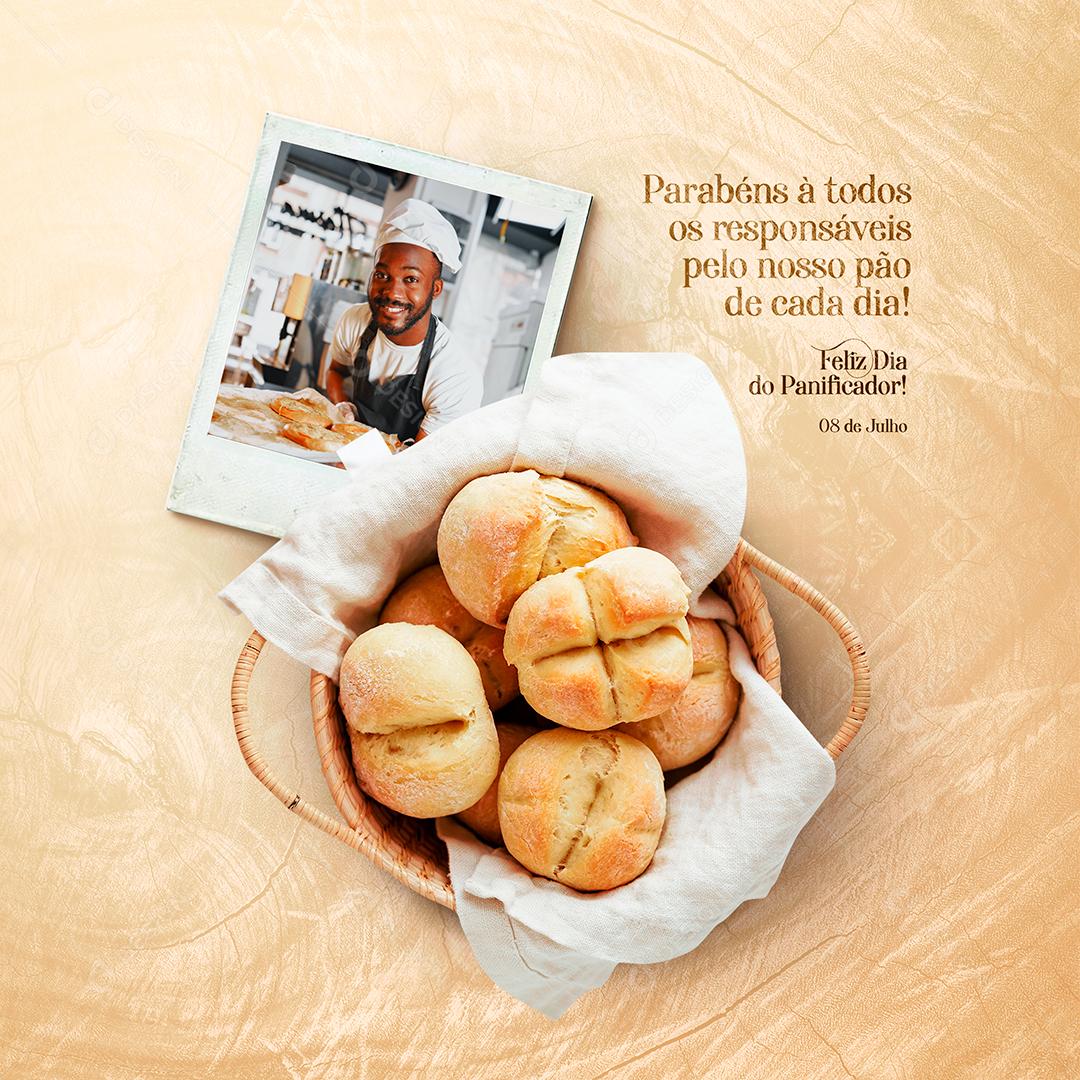 Social Media Parabéns à todos os responsáveis Dia Do Panificador PSD Editável