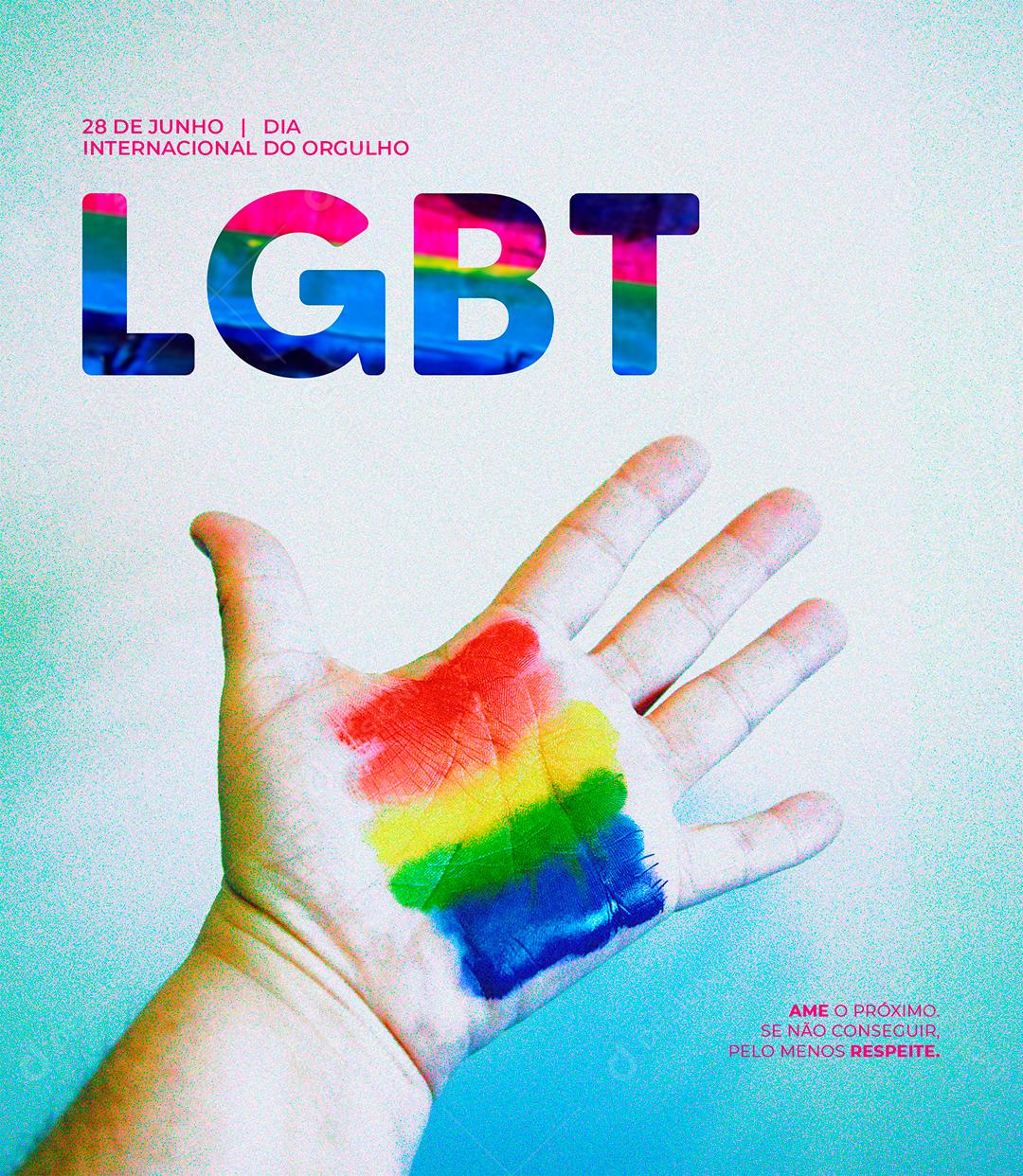 Dia Internacional do Orgulho LGBT 28 de Junho Social Media PSD Editável