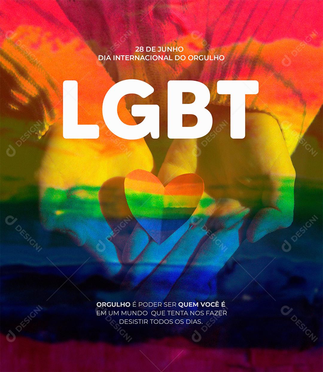 Social Media Dia Internacional do Orgulho LGBT 28 de Junho PSD Editável