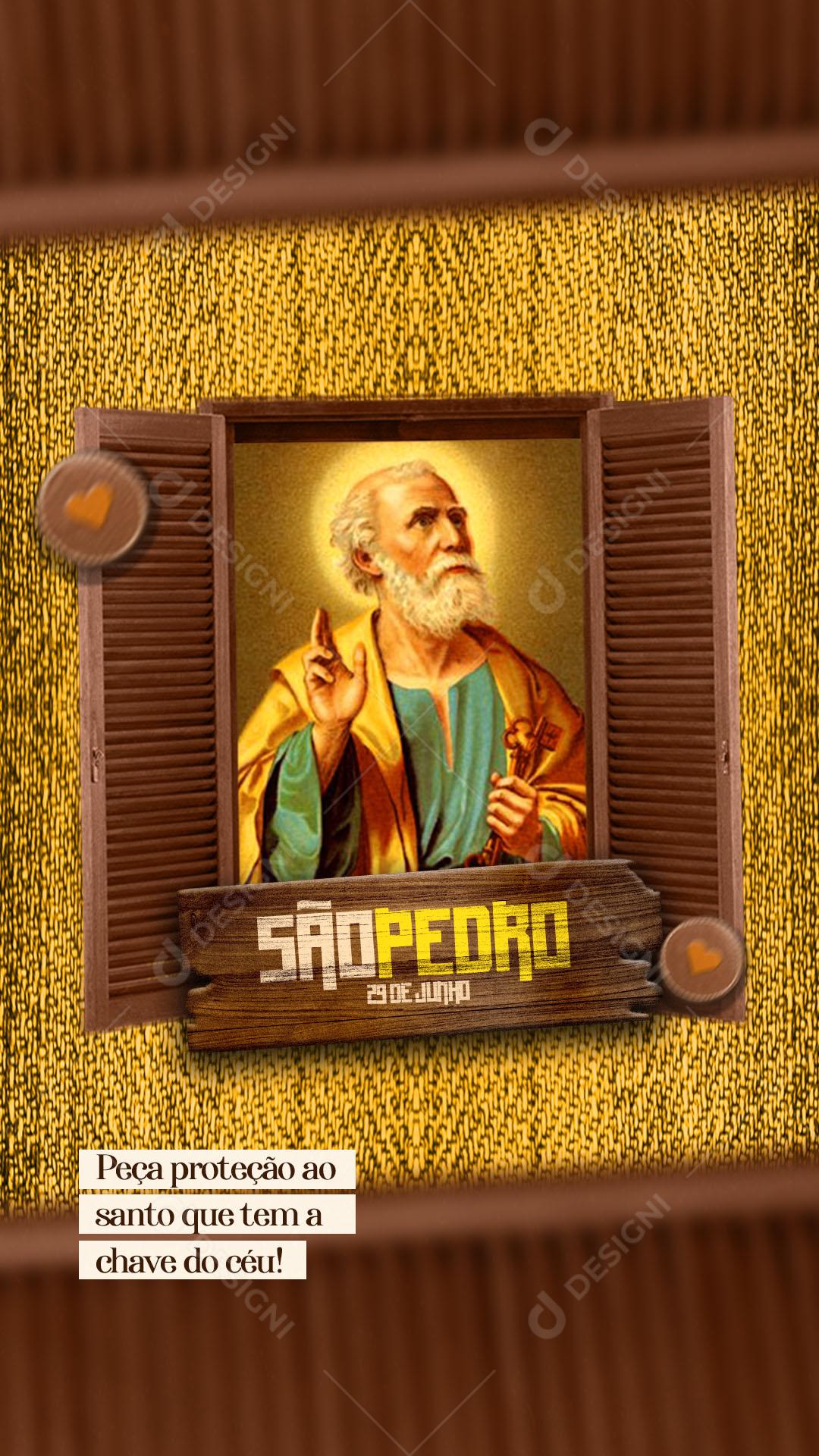 Story Social Media dia de São Pedro Dia 29 de Junho PSD Editável