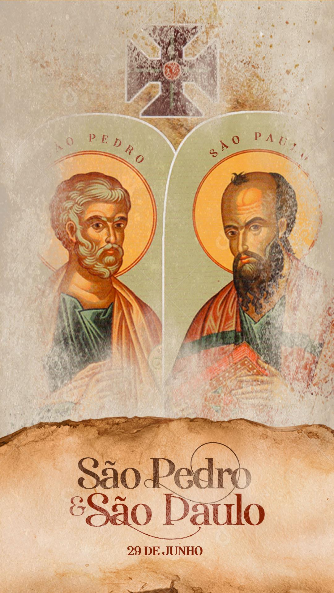Story Dia de São Pedro e São Paulo Social Media PSD Editável