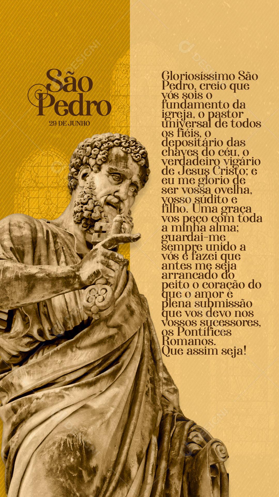 Story Dia de São Pedro 29 De Junho Social Media PSD Editável