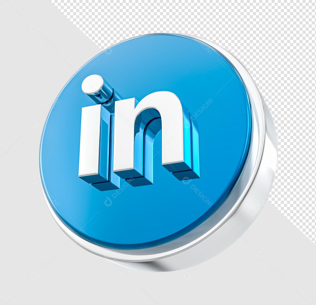 Linkedin Elemento 3D Para Composição PSD