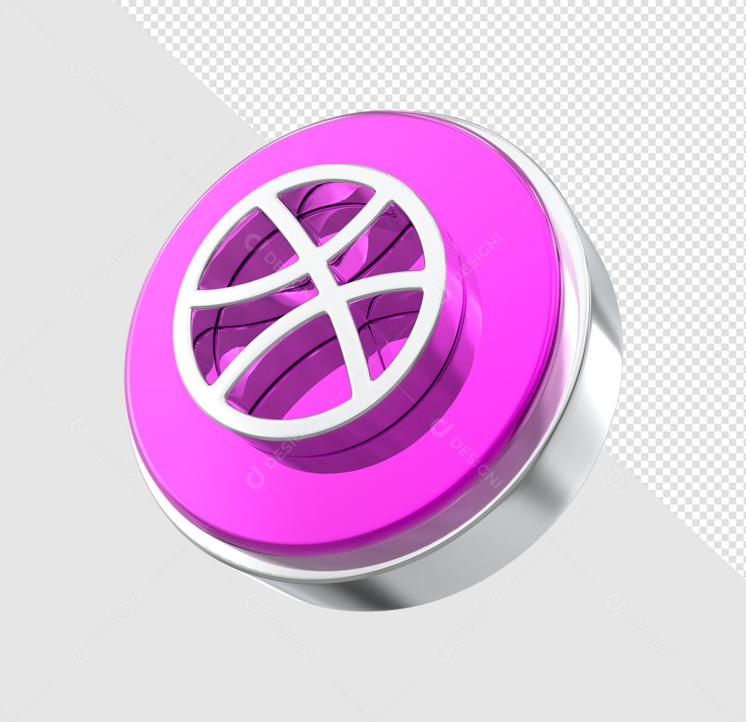 Dribbble Elemento 3D Para Composição PSD