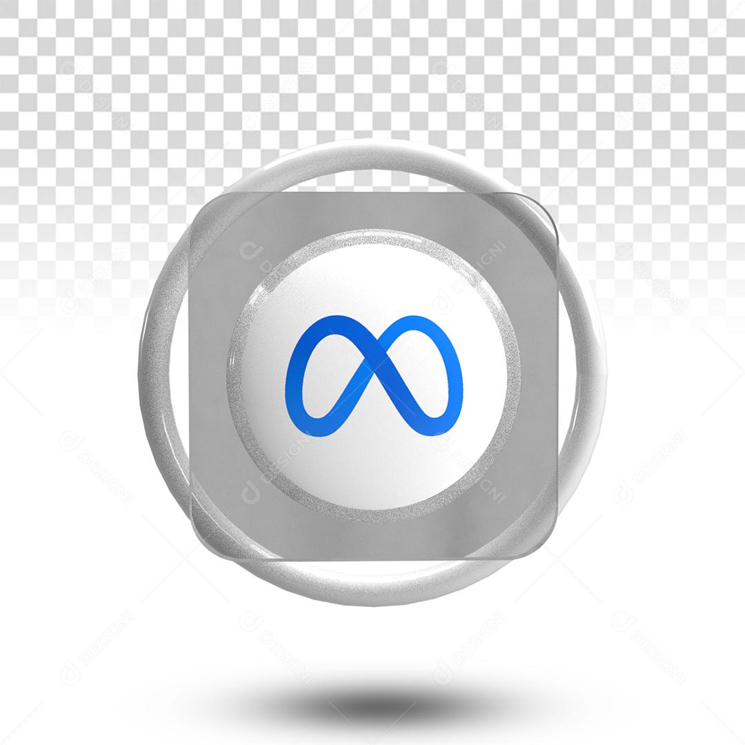 Ícone 3D Metaverso Elemento para Composição PSD