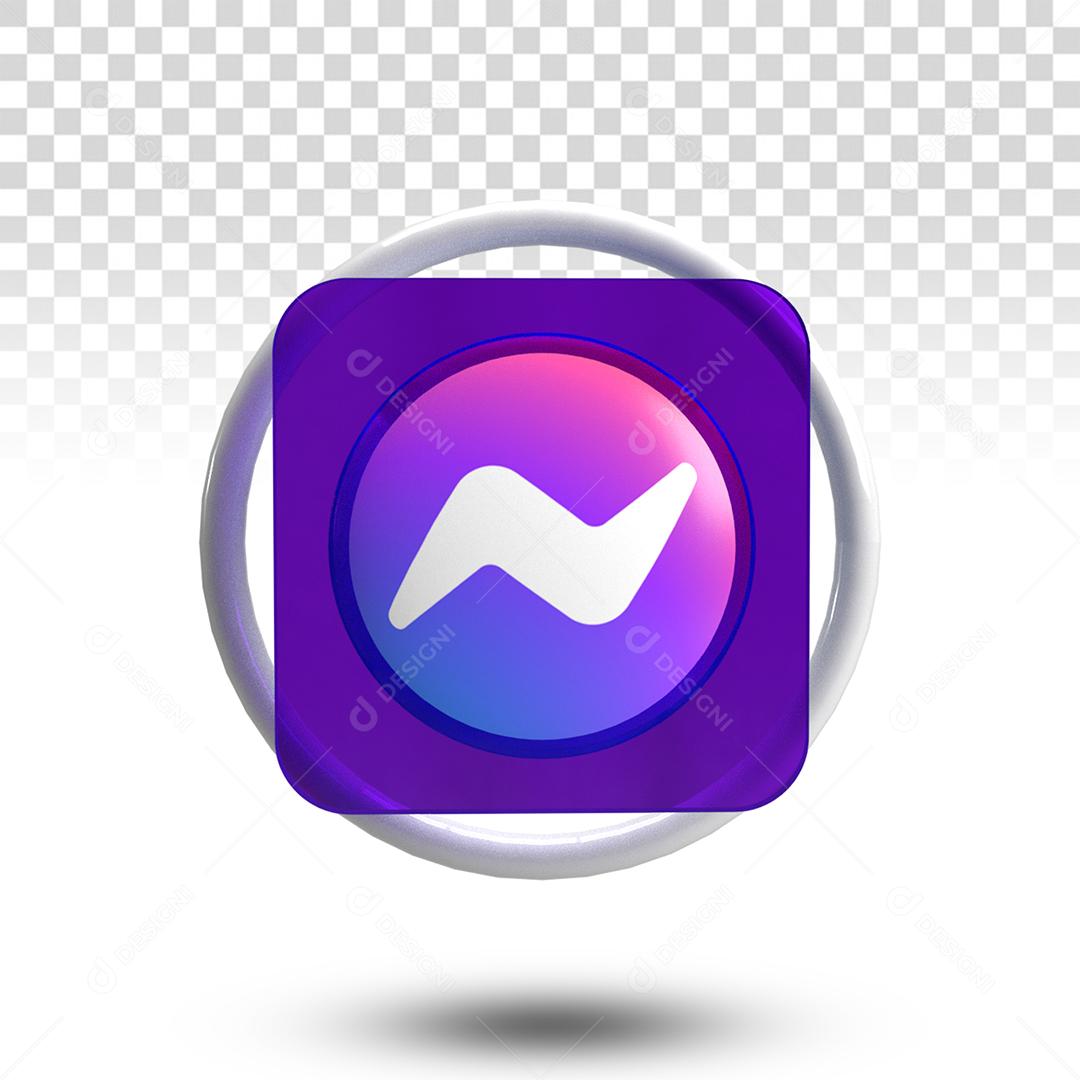 Messenger Elemento 3D Para Composição PSD