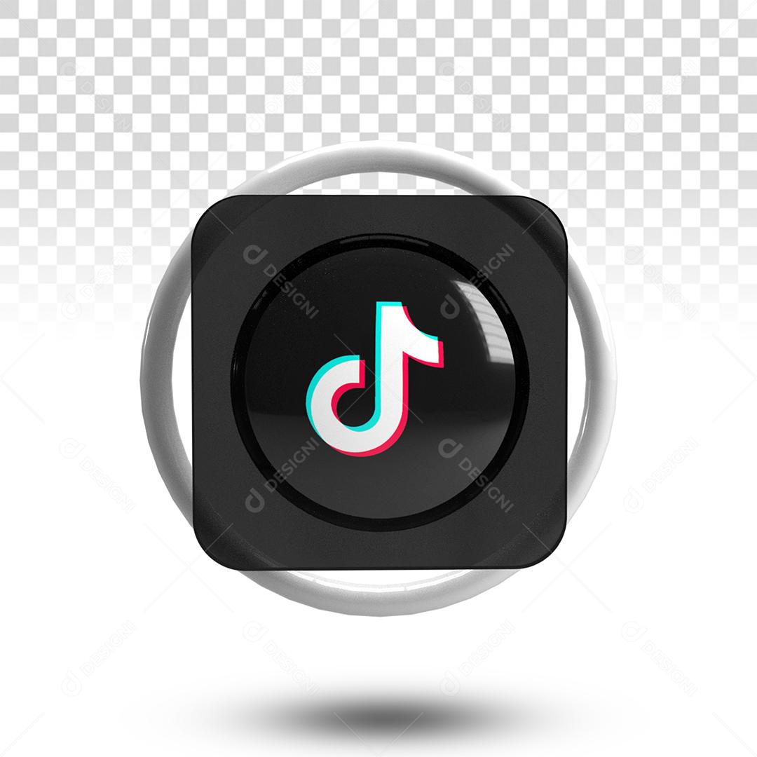 Tiktok Elemento 3D Para Composição PSD