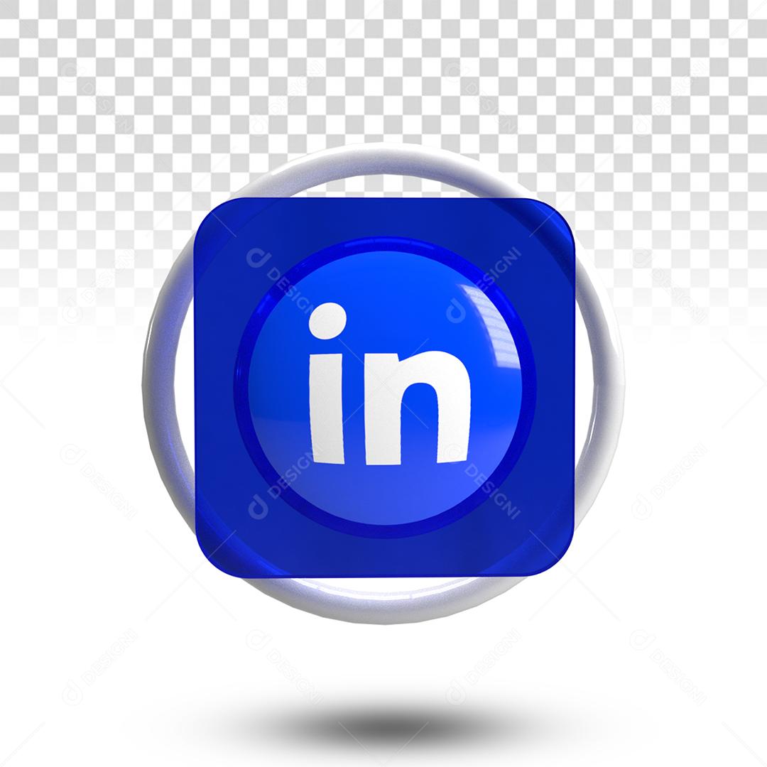 Linkedin Elemento 3D Para Composição PSD