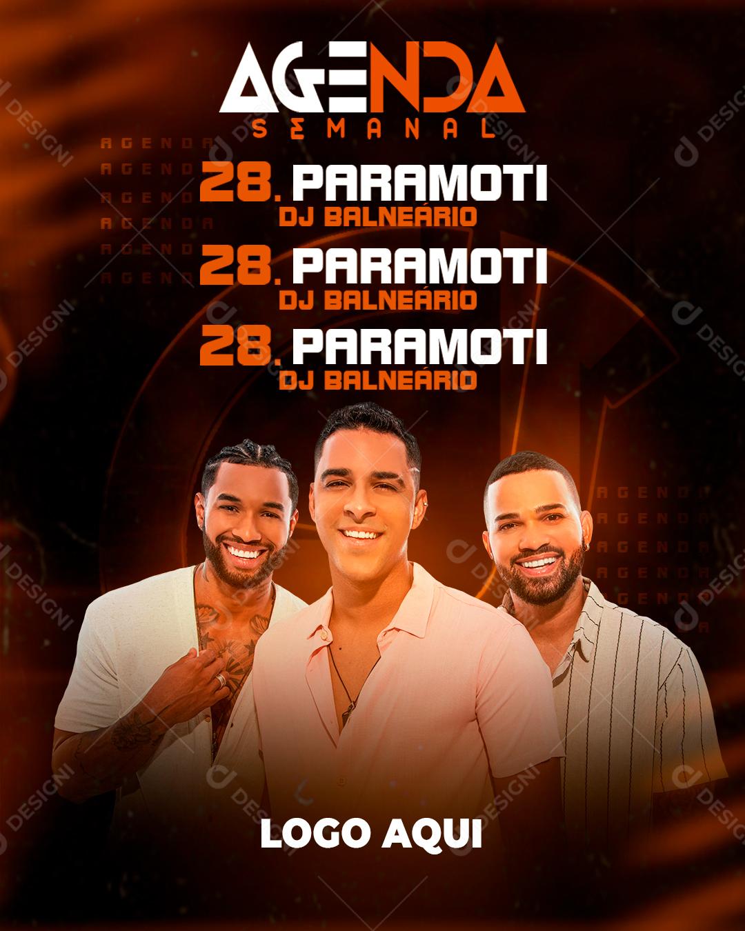 Flyer Story Band Samba Pagode Social Media Editable PSD