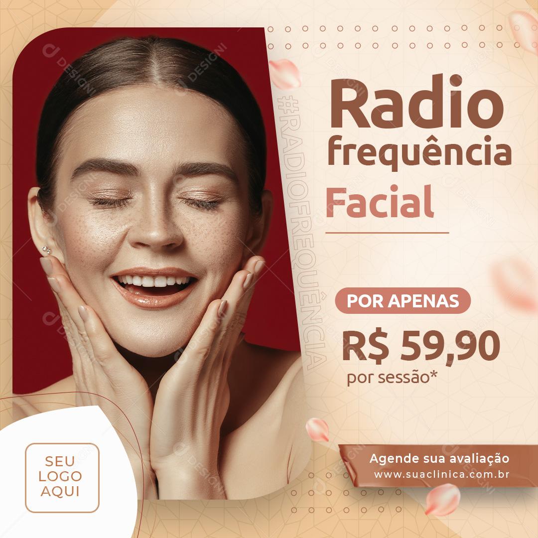 Clínicas Radiofrequência Facial  Agende Sua Avaliação Social Media PSD Editável