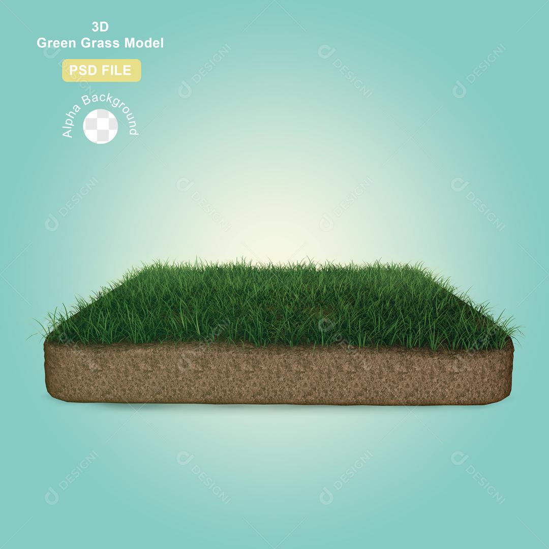 Grama 3D Elemento para Composição PSD