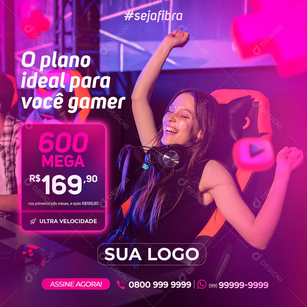 o Plano Ideal para Você Gamer Social Media Feed PSD Editável