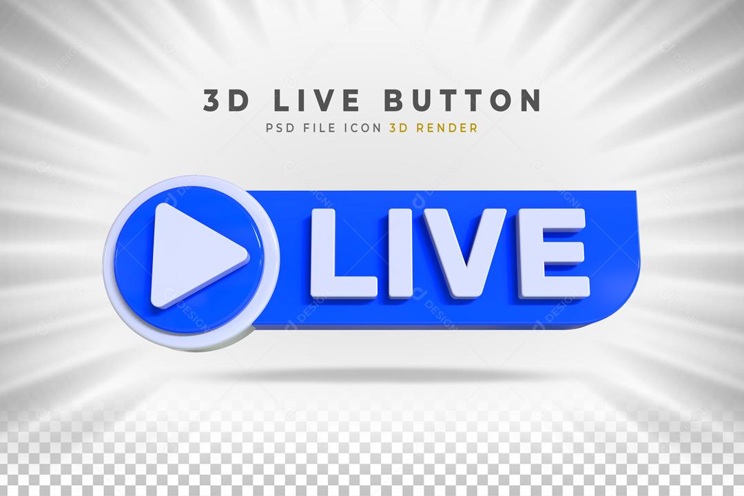 Live Selo 3D para Composição PSD
