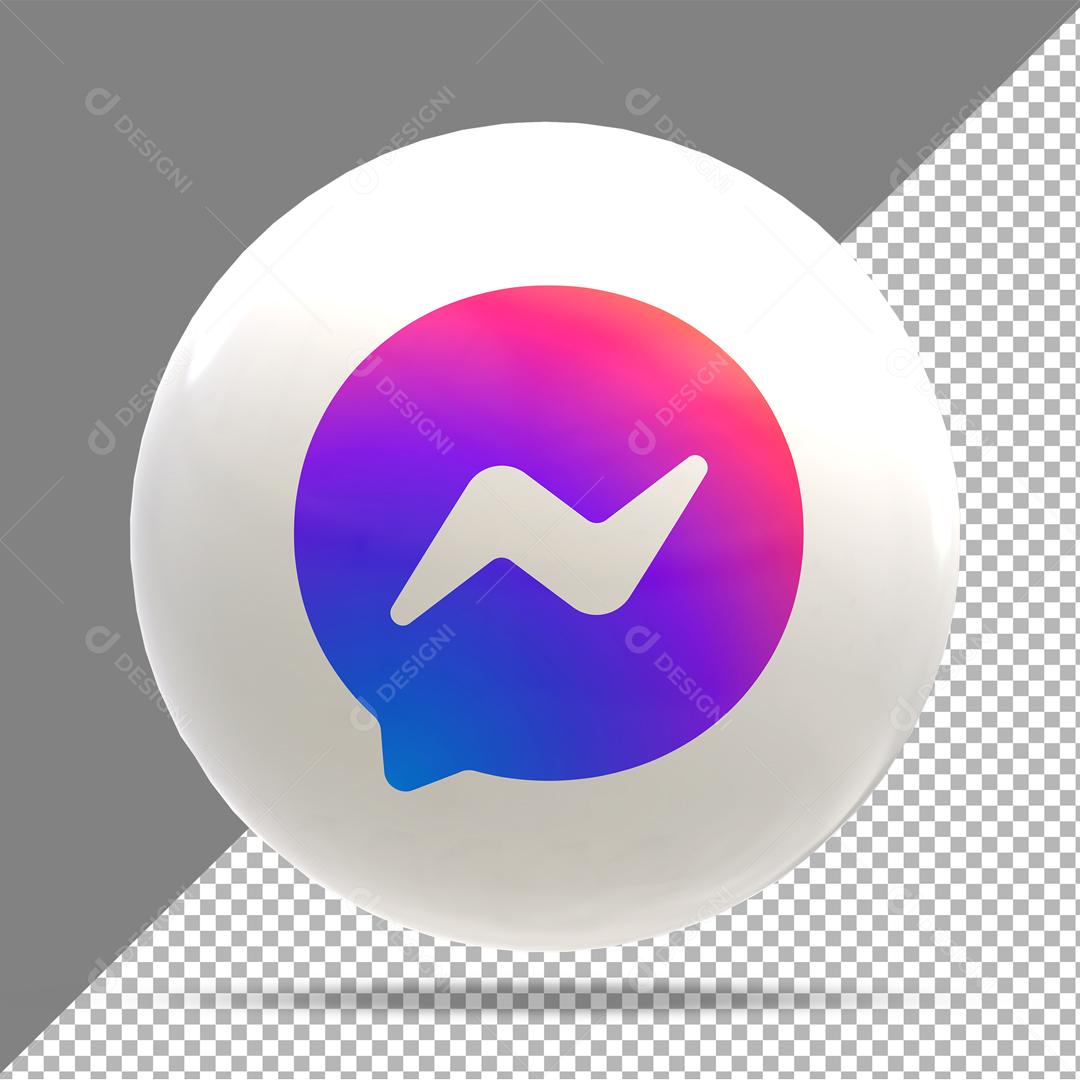 Messenger Elemento 3D Para Composição PSD
