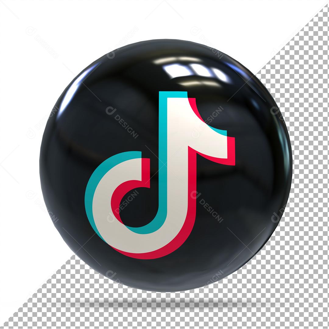 Tiktok Elemento 3D Para Composição PSD
