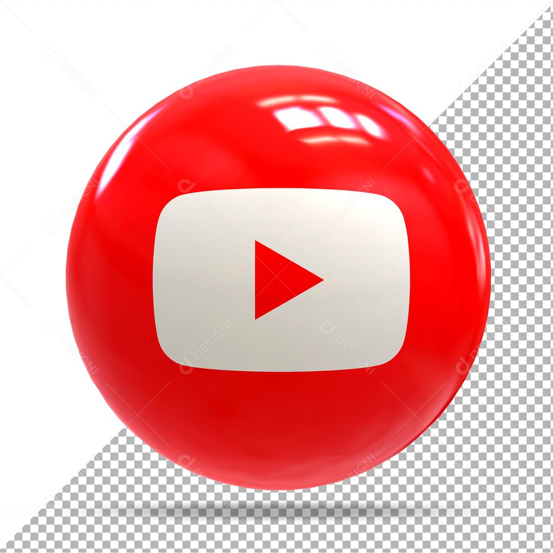 Youtube Elemento 3D Para Composição PSD