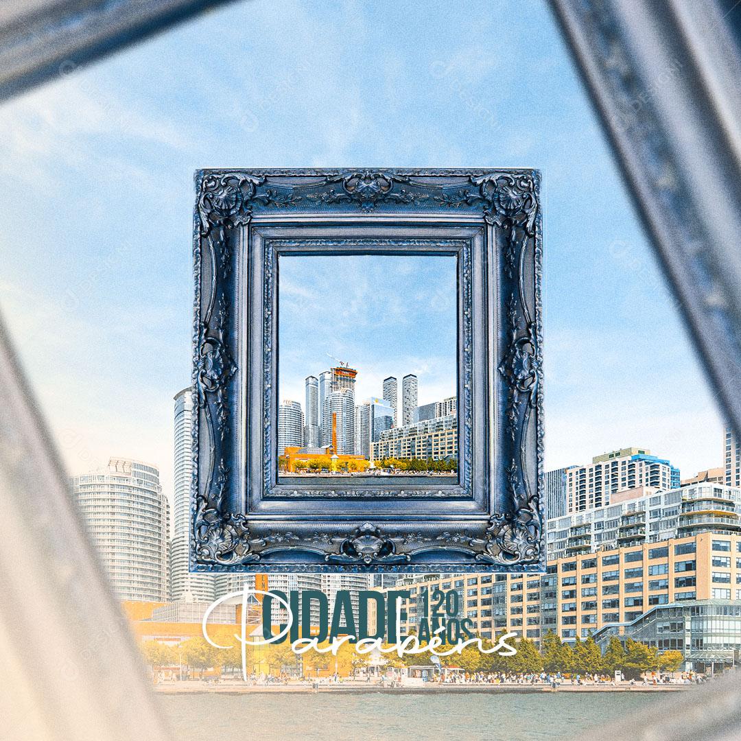 Aniversário de Cidade Parabéns Social Media PSD Editável