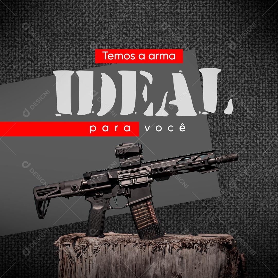 Caça e Pesca Temos a Arma Ideal Para Você Social Media PSD Editável