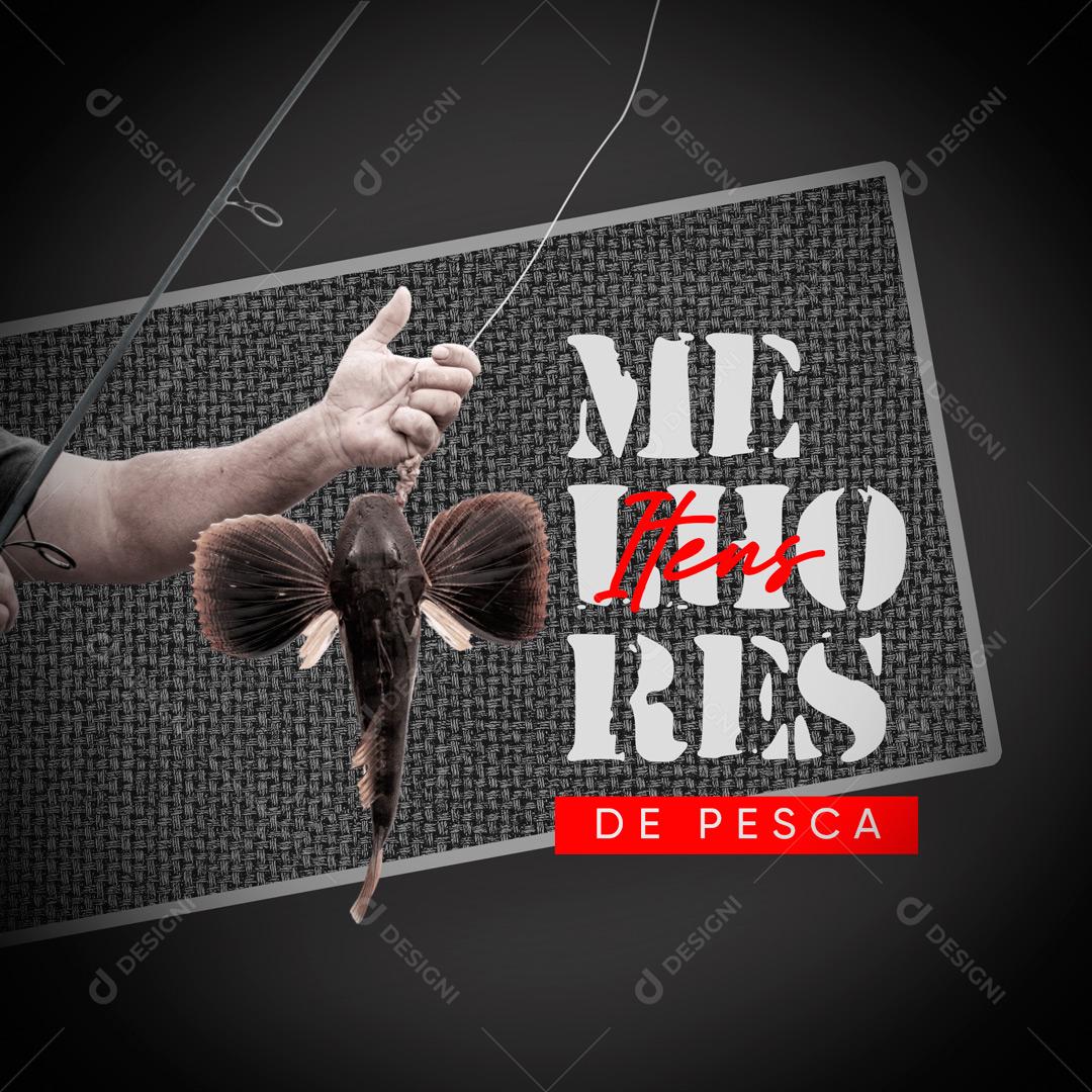 Post Hunting and Fishing The Best Fishing Social Media Editable PSD