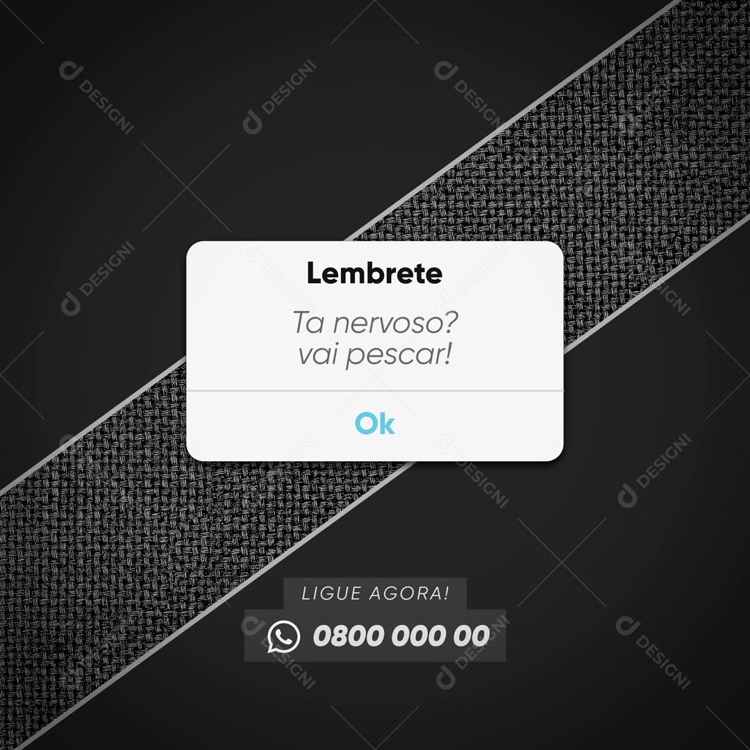 Caça e Pesca Lembrete Social Media PSD Editável