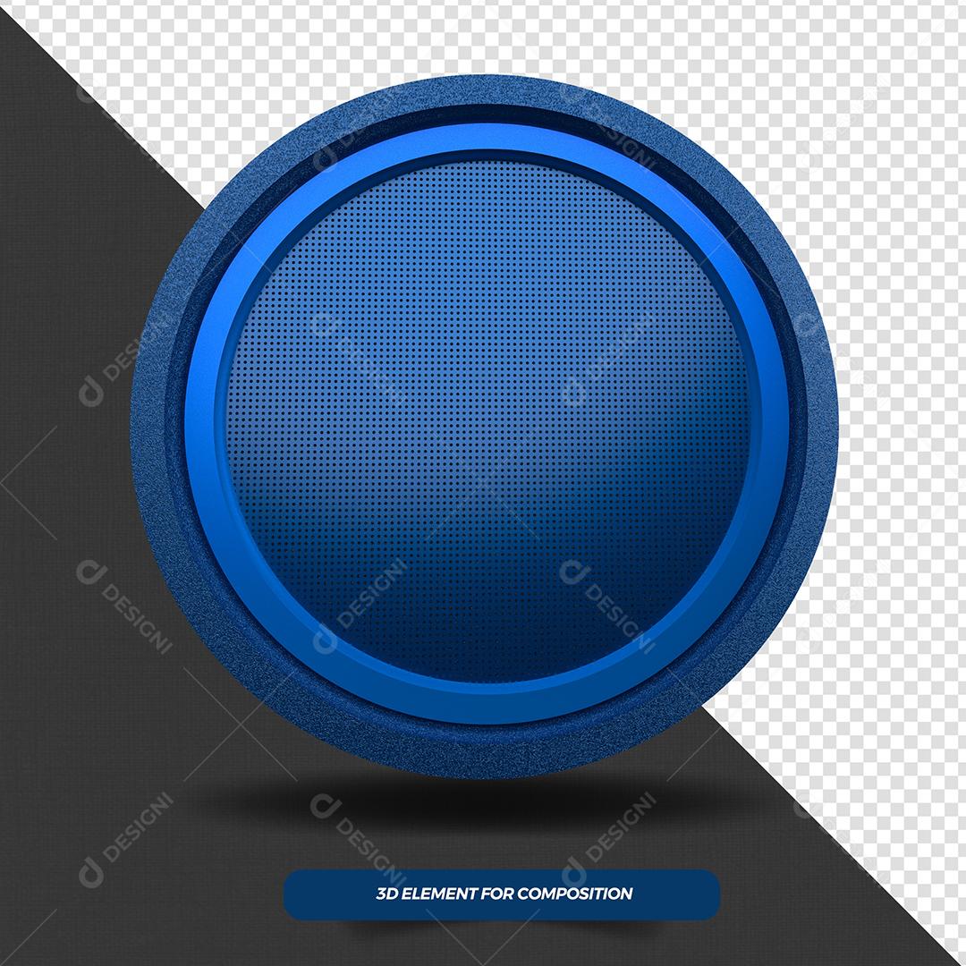 Podium Azul Elemento 3D Para Composição PSD