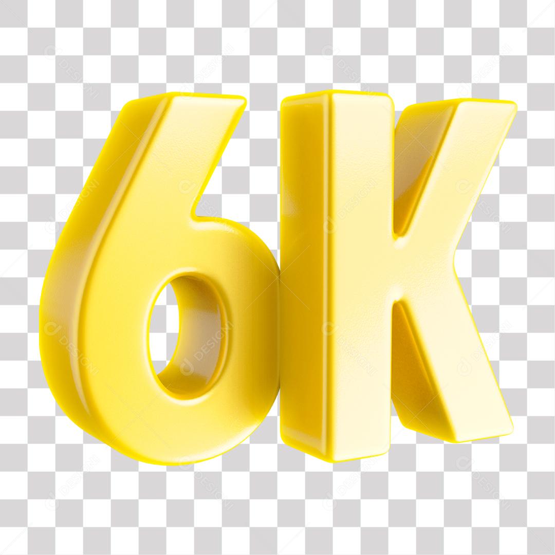 Elemento 3D 6K De Seguidores Dourado Para Composição PNG Transparente Sem Fundo