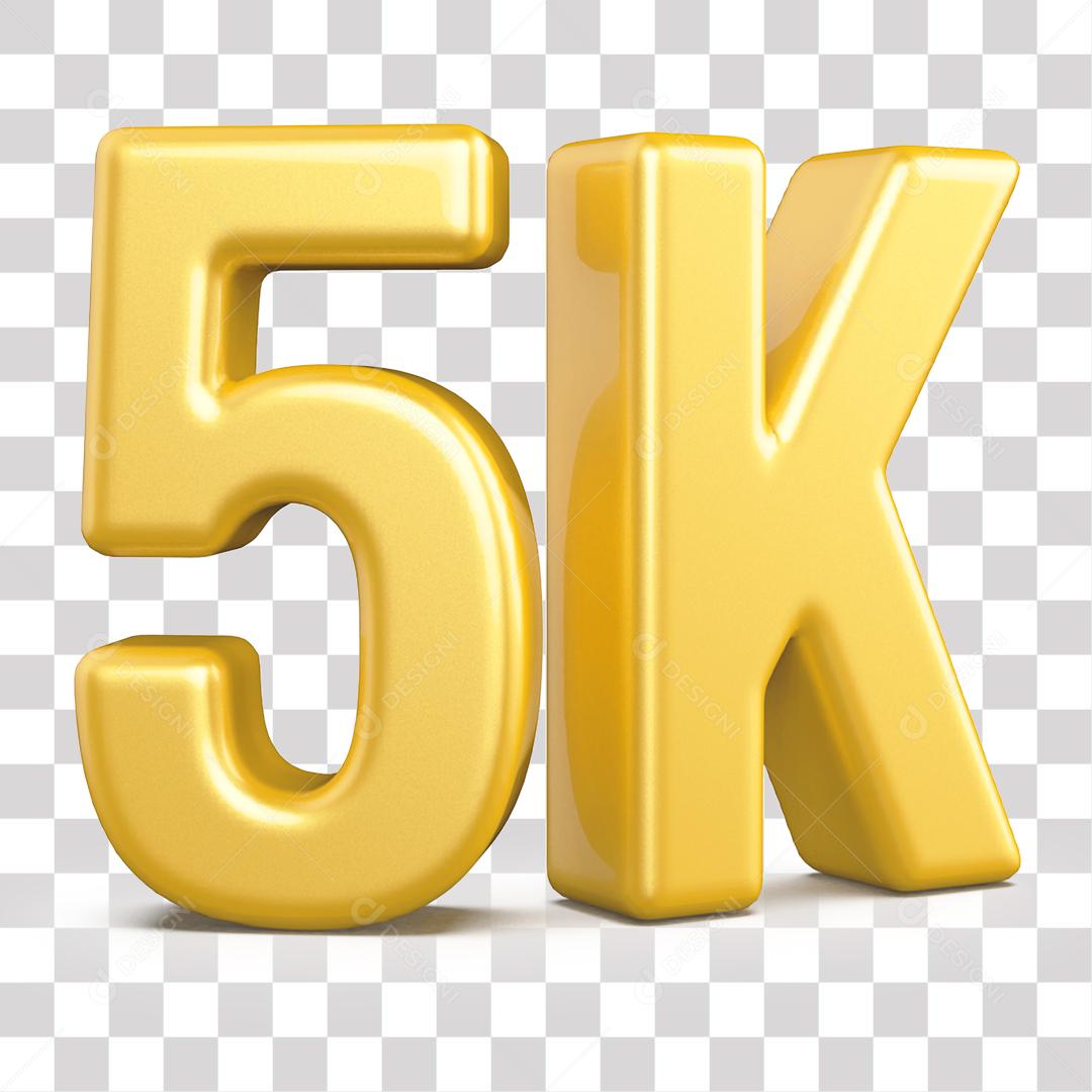 Elemento 3D 5K De Seguidores Dourado Para Composição PNG Transparente Sem Fundo