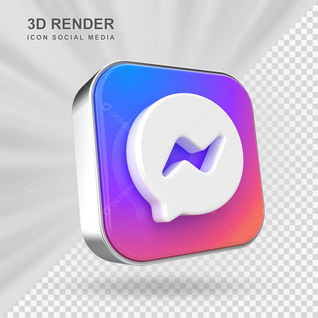 Messenger Elemento 3D Para Composição PSD