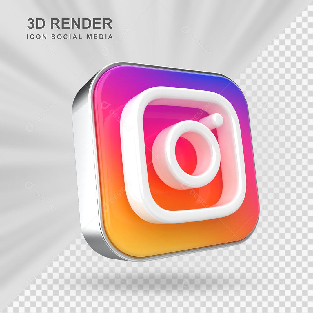 Instagram Elemento 3D Para Composição PSD