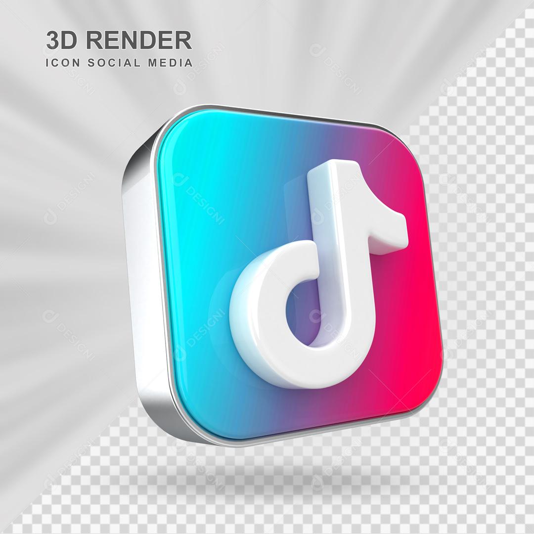 Tiktok Elemento 3D Para Composição PSD