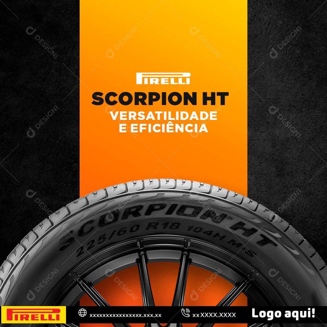 Social Media Oficina Mecânica Pneu Scorpion PSD Editável