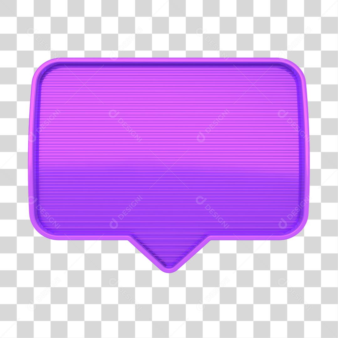 Ícone 3D Caixa Elemento para Composição PNG