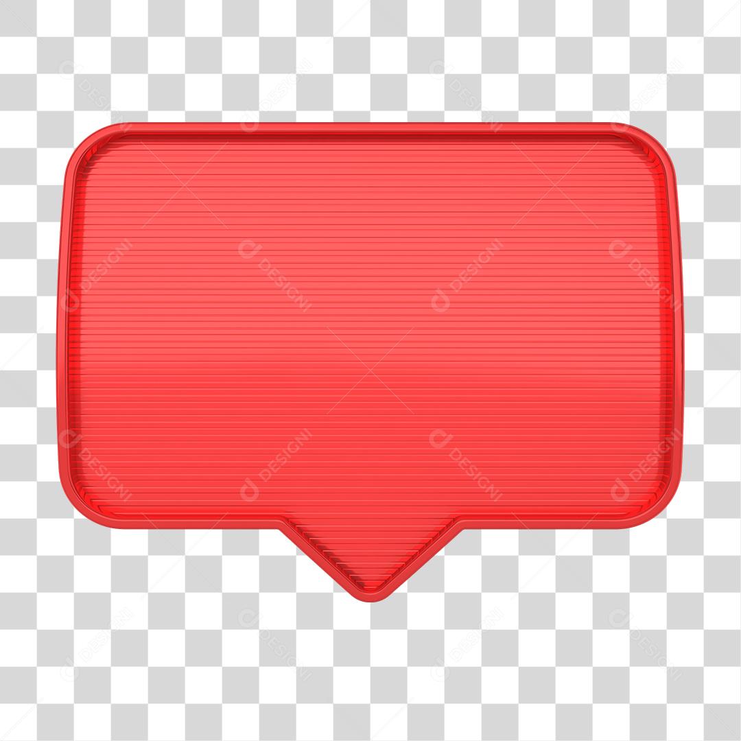 Ícone 3D Caixa Elemento para Composição PNG