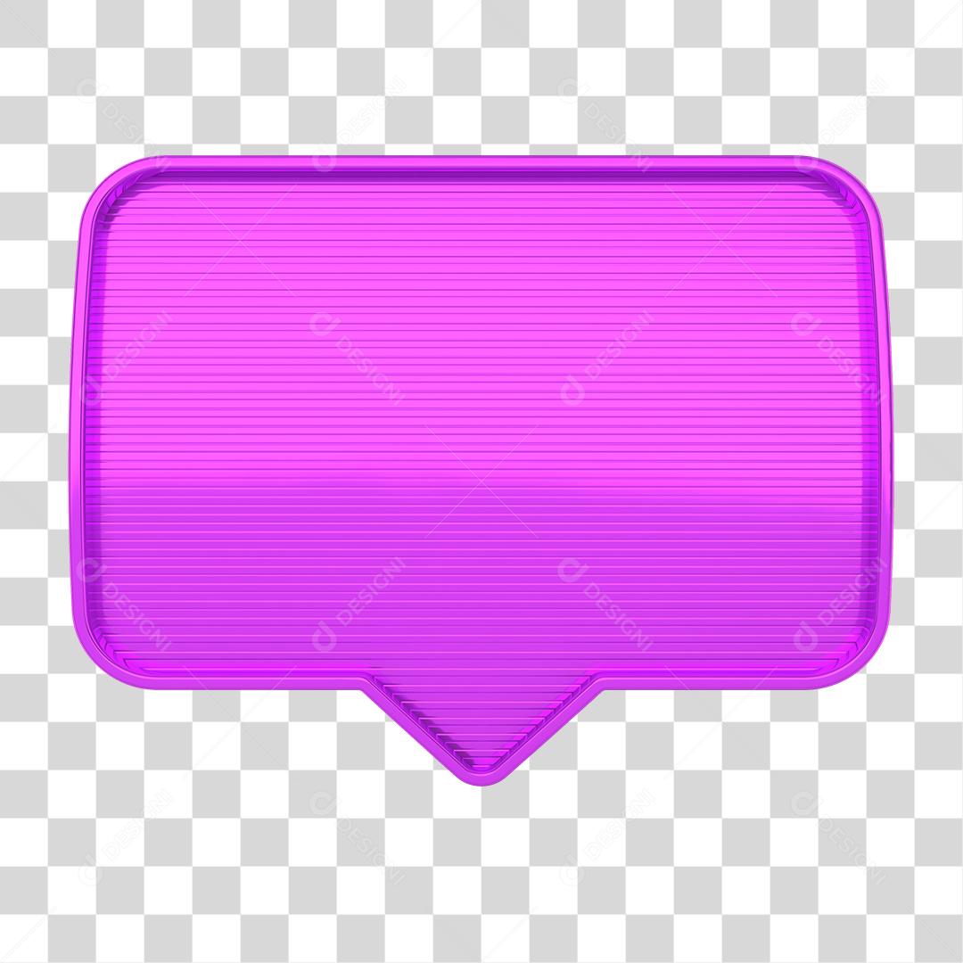 Ícone 3D Caixa Elemento para Composição PNG