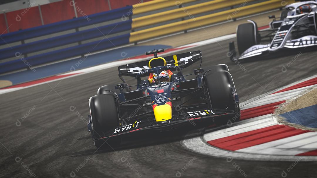 Ilustração 3D do carro Red Bull Racing F1, 29 de junho de 2022, São Paulo, Brasil.