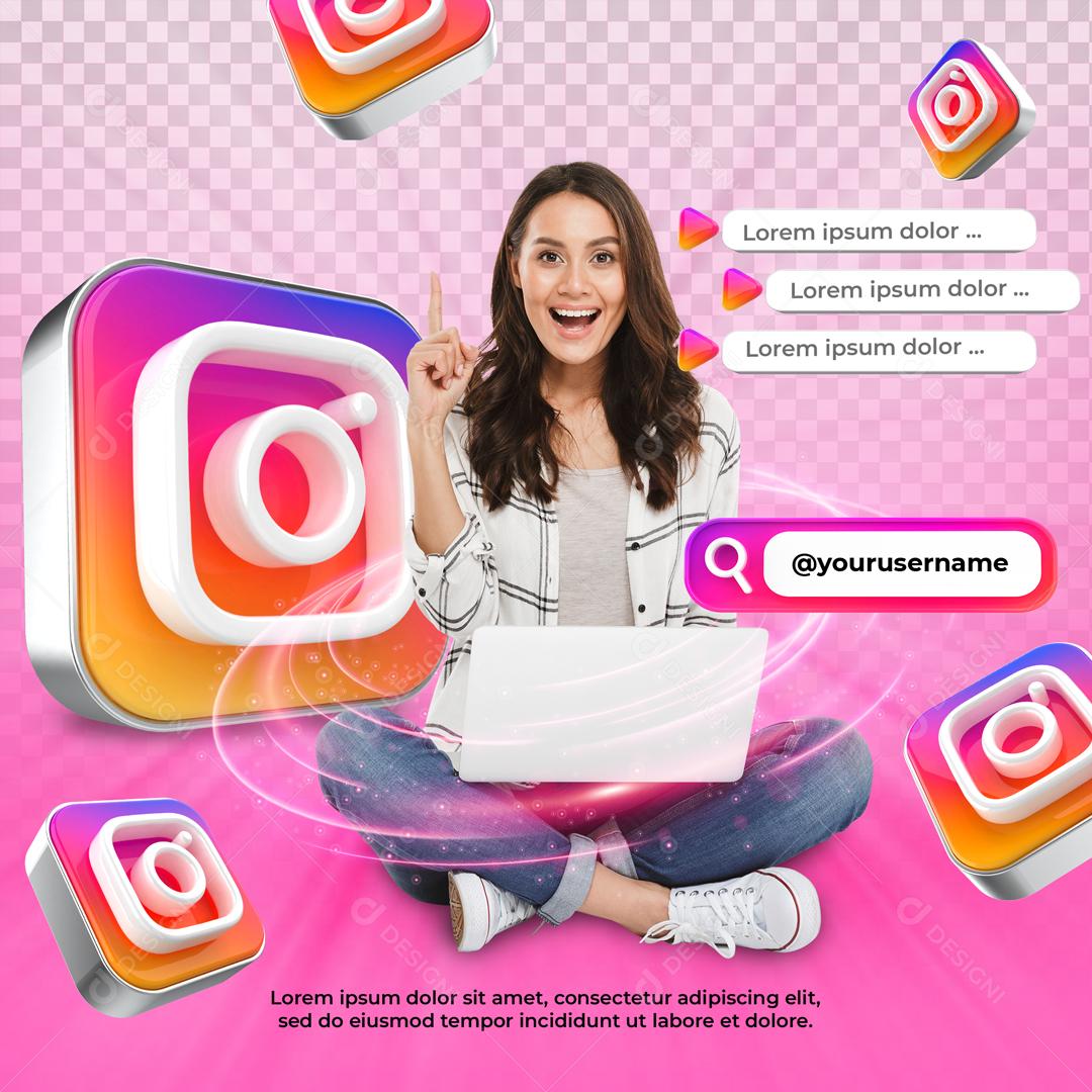 Social Media Template Redes Sociais Instagram PSD Editável